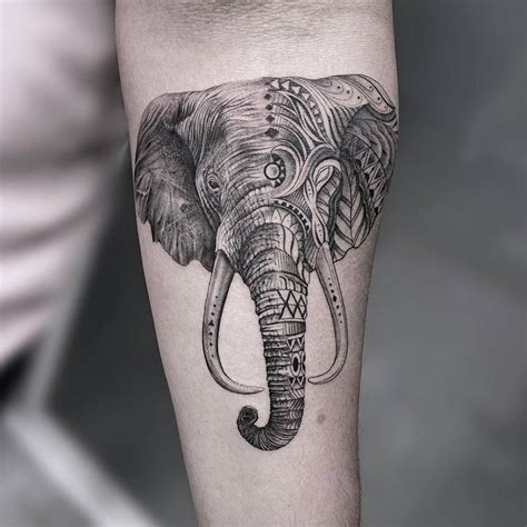 feminine elephant tattoos|realistic elephant tattoo.